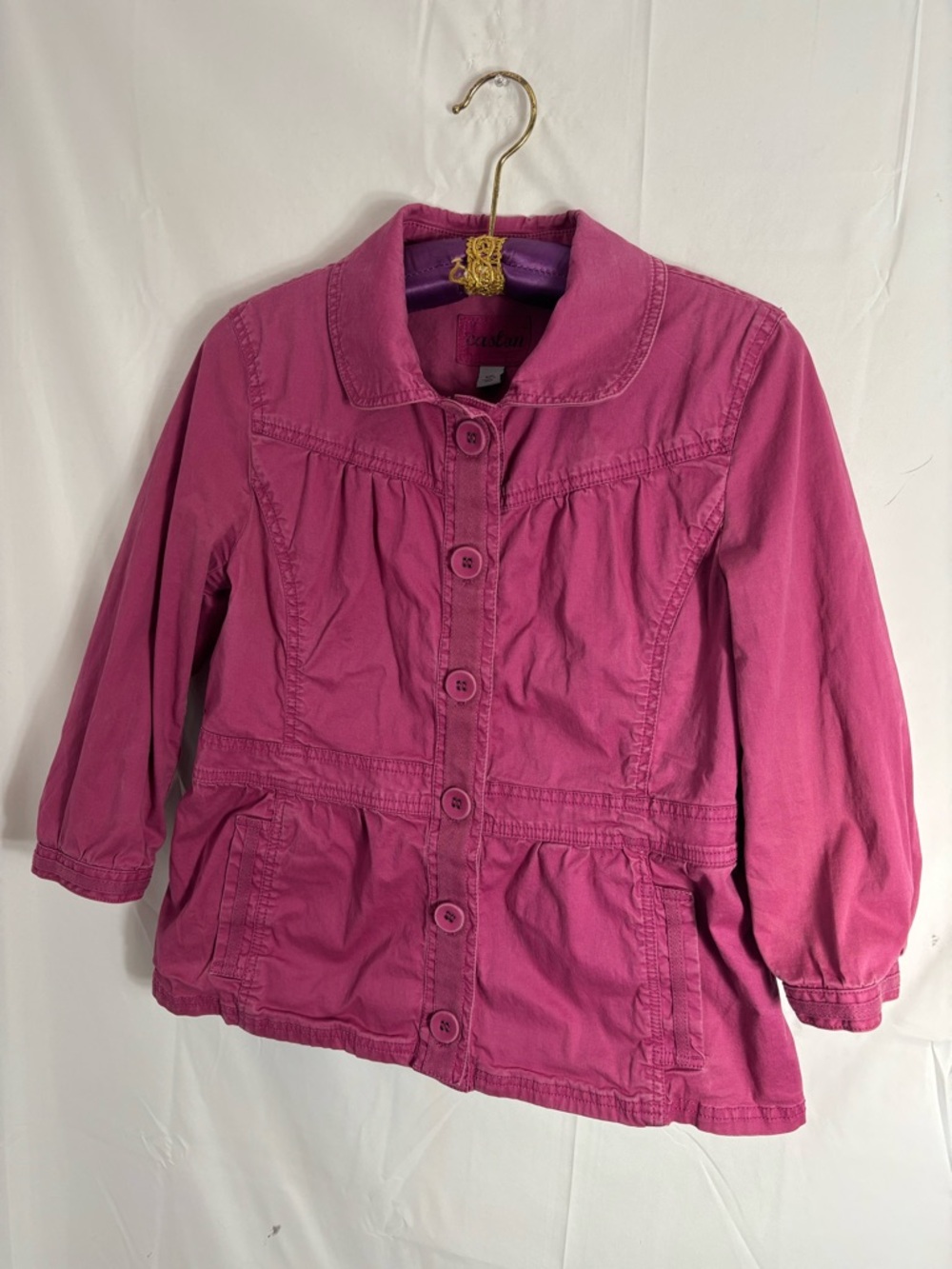 Magenta Pink Babydoll Artsy Indie Sleeze Twee Lightweight Spring Jacket Size M - Picture 9 of 13